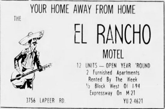 El Rancho Motel - June 1966 Ad (newer photo)